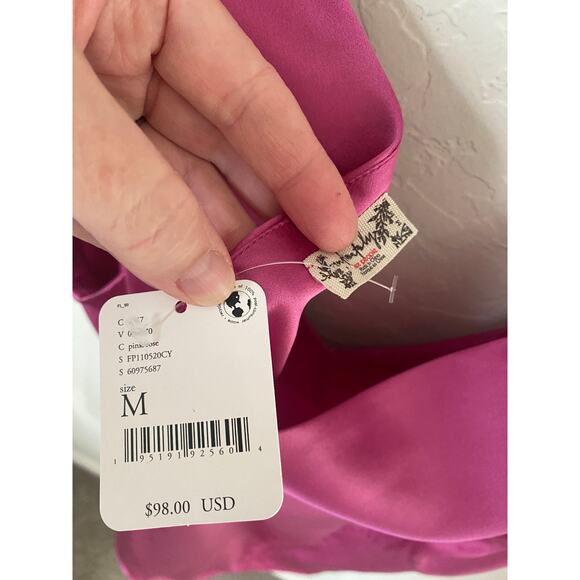 Free People Intimates Pink Slip Dress NWT Size M - Picture 3 of 3
